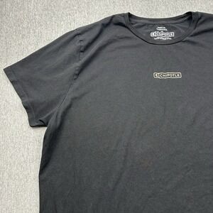 Chipotle We Only Use Real Ingredients Unisex 2XL Employee T-Shirt Black